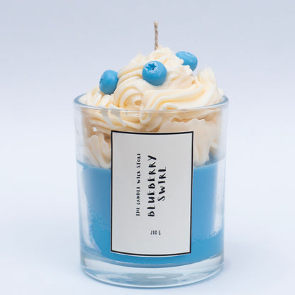 Blueberry Swirl Dessert Candle
