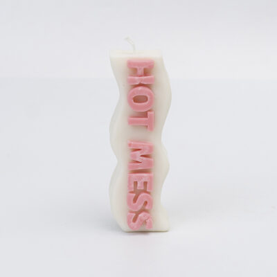 “Hot Mess” A Romantic Quote Candle in red